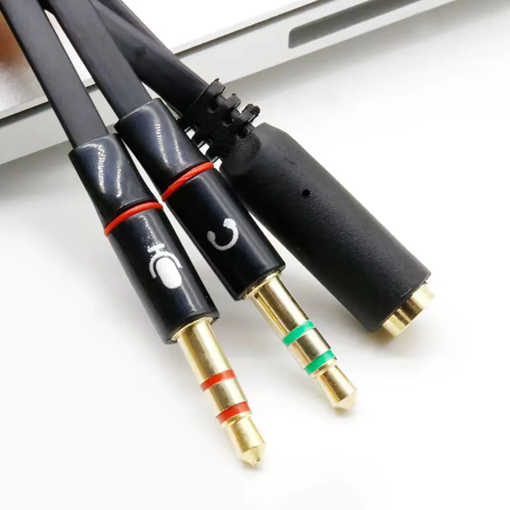 3.5mm Jack Earphones Splitter Audio Cables 1 To 2 Male Female Connector  Microphone Headphone Aux Extension Digital Cable