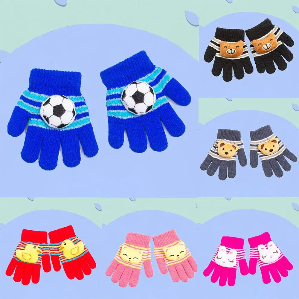

Knitting Thick Warm Kids Gloves Winter Soft Mittens Children Kid Full Finger Gloves Kids Glove Cute Toddler Warm Gloves