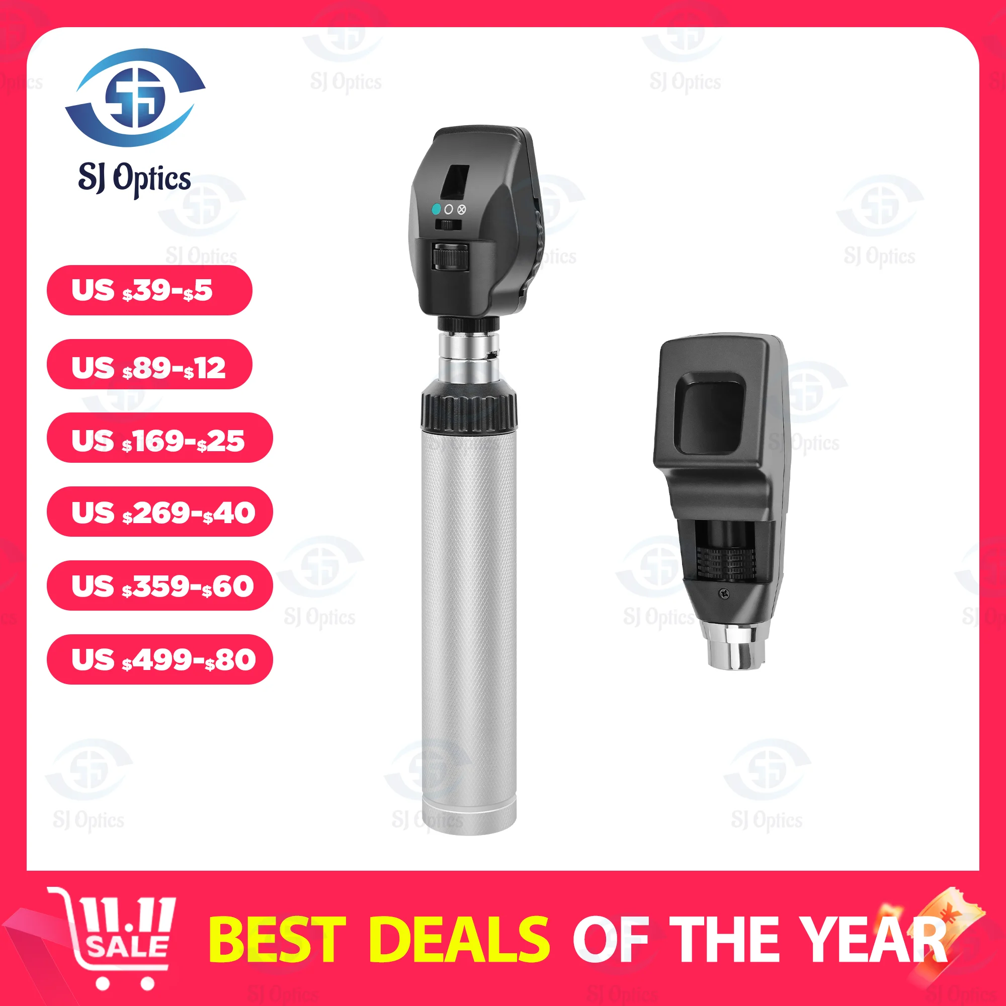 2024 Direct Ophthalmoscope and Rechargeable Retinoscope 468+4300 Ophthalmic Equipments High Quality Optical Refractometers