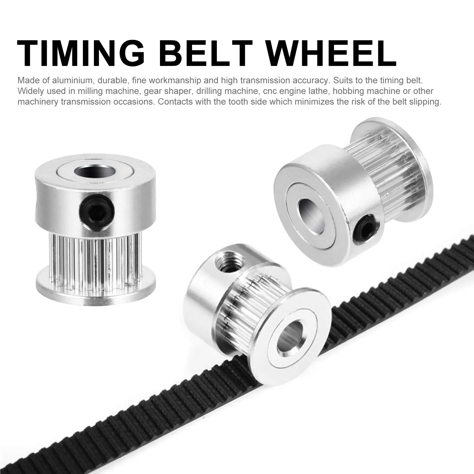 

10 pcs 3D Printer Timing Belt Wheel Mechanical Pulley Silver Reduction Gear Variable Speeds Synchronous Wheel Stepper Motor