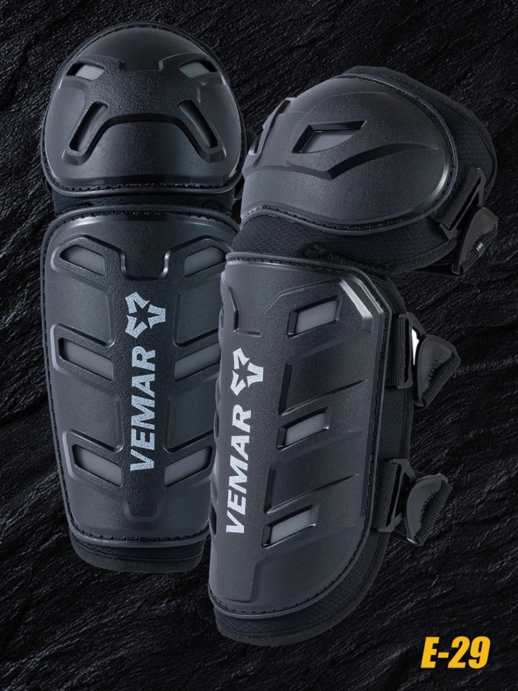

Lightweight PVC Shell Motorcycle Knee Elbow Guards Protection 4PCS Set Motocross Protective Gear, Breathable Reflective Design