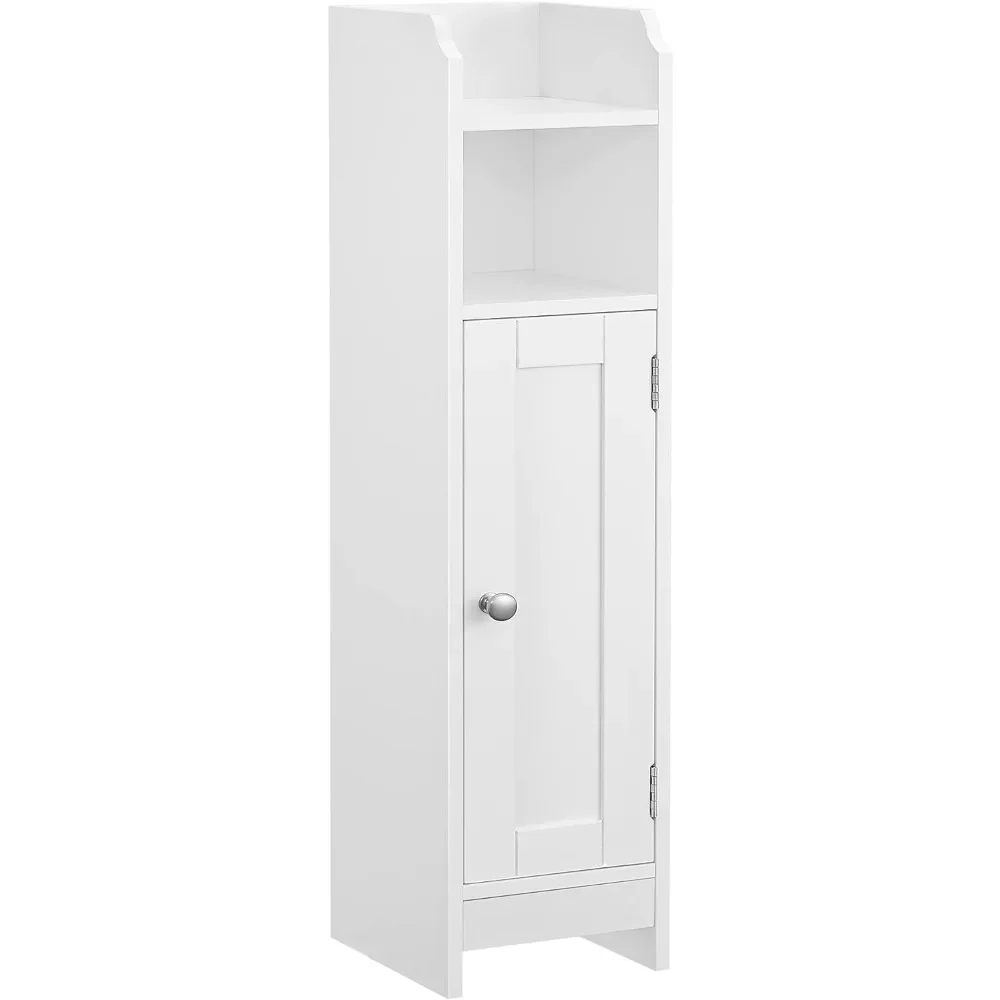 

Small Bathroom Storage Corner Floor Cabinet with Door and Shelves, Bathroom Storage Organizer, Narrow Bathroom Toilet