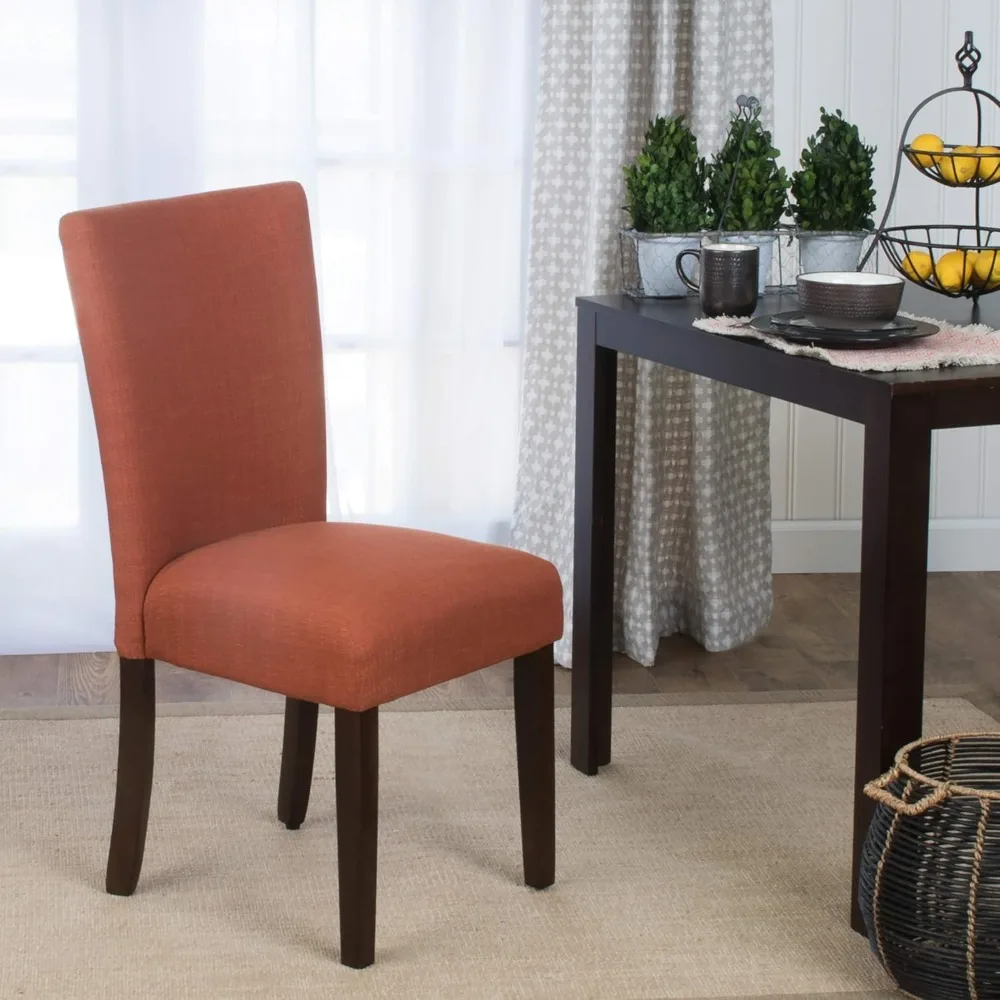 Dining Room Chairs Pack of One, Classic Upholstered Accent Dining Chair, Single Pack, Orange