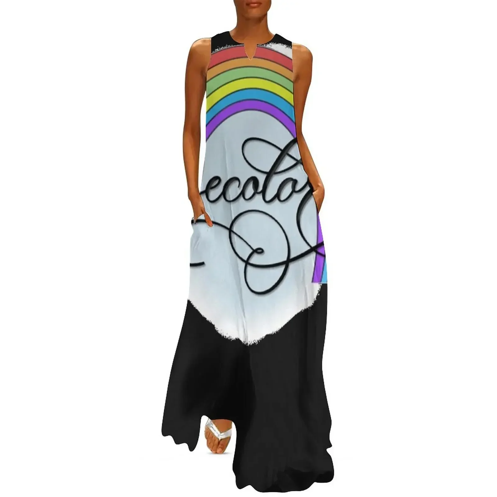 

DeColores Cursillo Rainbow Faith Religion Long Dress clothes Dress women clothing women summer 2025 Women's summer skirt Dress