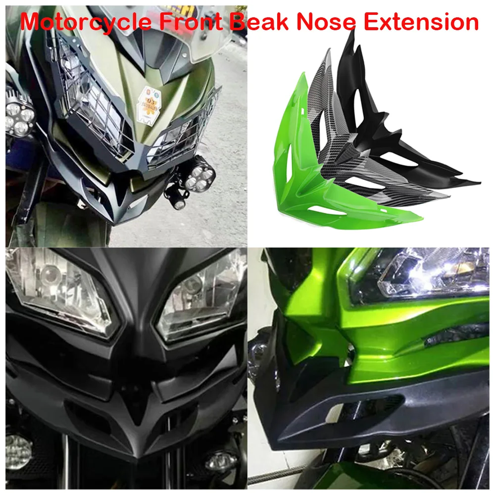 

Fits for Kawasaki KLE 650 Versys LT ABS VERSYS650 2015-2020 Motorcycle Front Beak Extension Spoilers Aerodynamic Wind Wing Plate