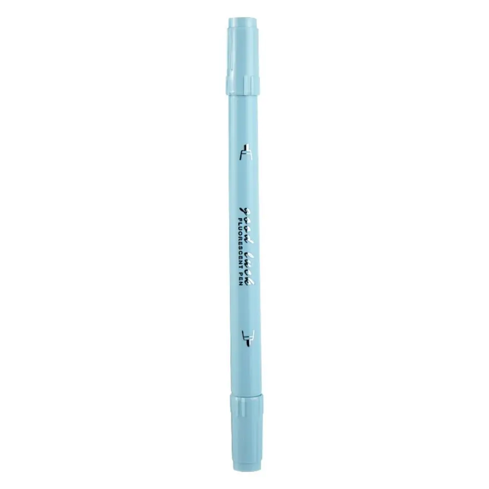 4pcs/set Creative Dual Tip Highlighter Pens Gradient Pastel Chisel & Fine Tip Highlighters Marker Pens School Office Supplies