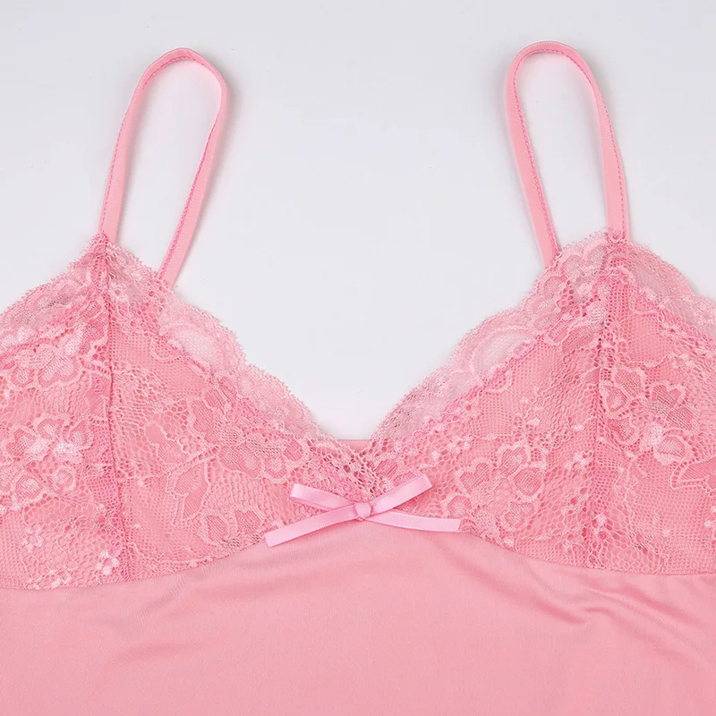 2026 Neues Sommer Y2K American Retro Spitzen-V-Ausschnitt-Trägertop – figurbetont und schlankmachend, kurzer Stil, „Spicy Girl“-Top, französisch schlicht und sexy – Detail 24