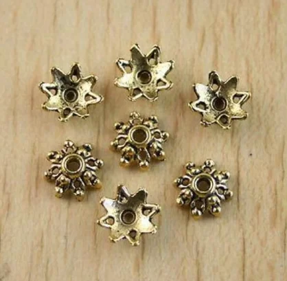 70pcs 8.5mm Alloy matel  dark gold  flower spacer beads HWH1273 handmade supplies