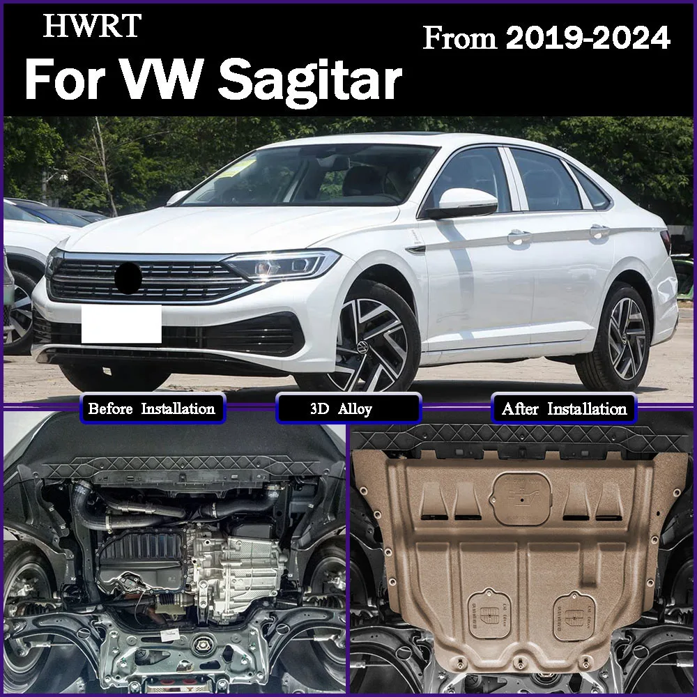 

For VW Sagitar 2019-2024 1.4T 1.2T Car Accessories Black Under Engine Guard Mudguard Board Splash Shield Mud Fender Plate Panel