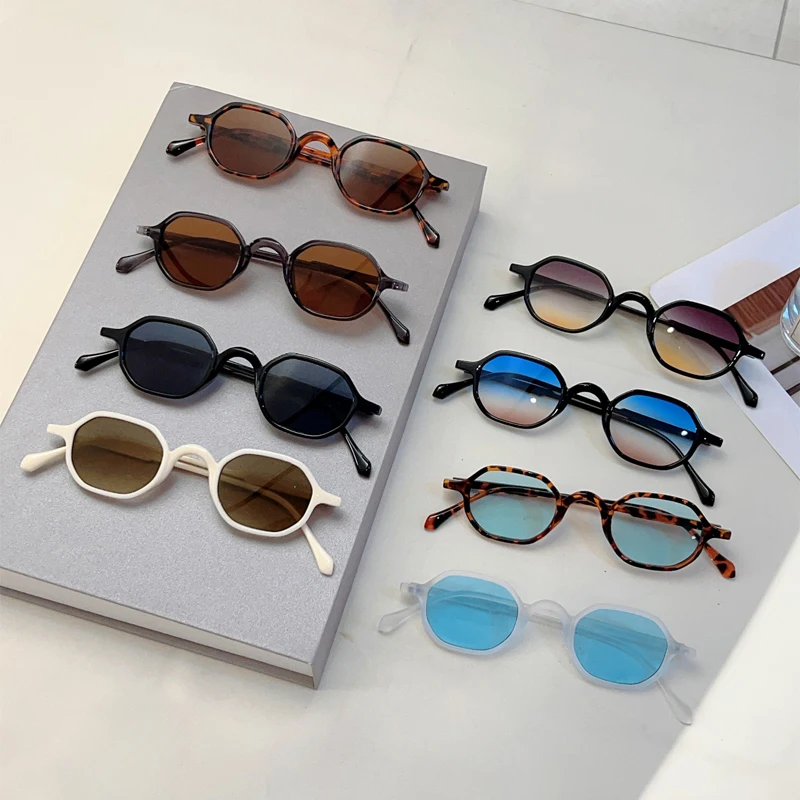 KAMMPT Vintage Ovale Zonnebril Mannen Mode Multi-color Outdoor Shades Vrouwen Trendy Retro Koreaanse Stijl Casual Decor Zonnebril