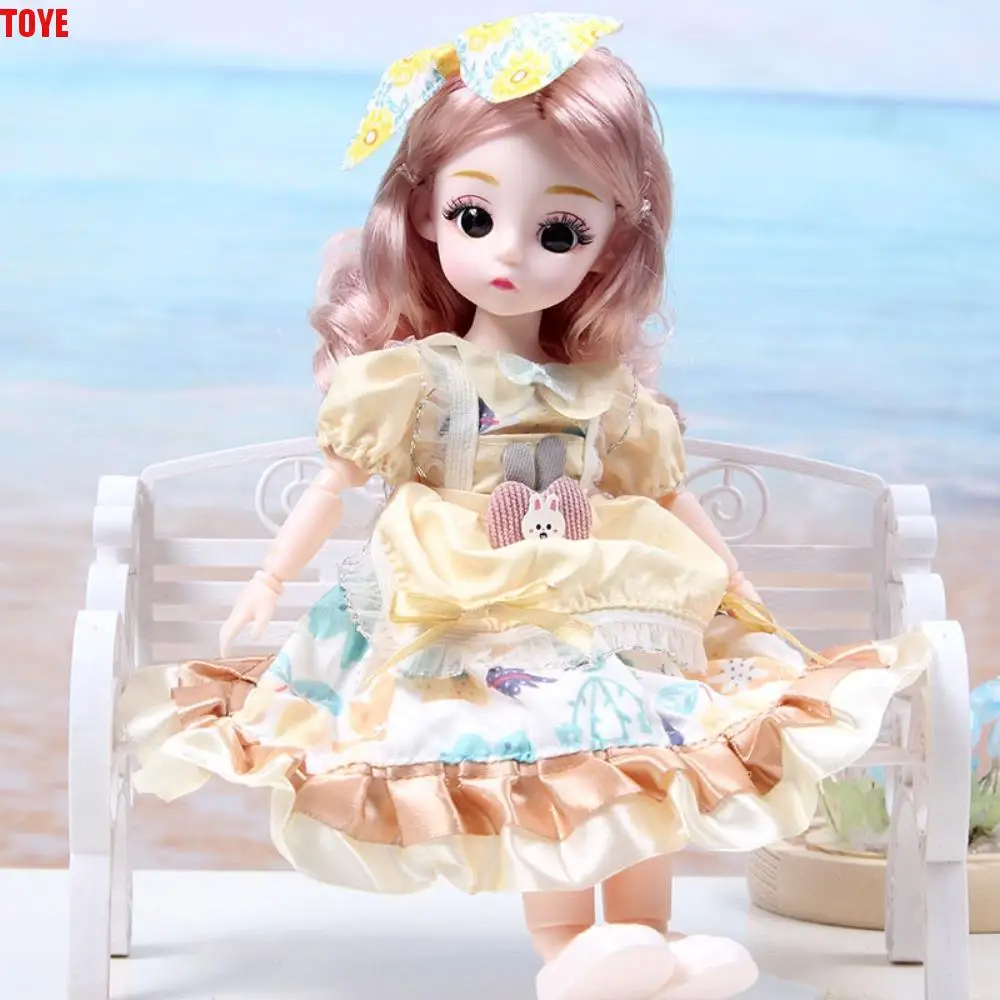 

Spherical Joint 30cm Anime Bjd Doll with Clothes Dress Up Hinged Doll 3D Eyes Colorful 30cm Articulated Toys Girls Gifts