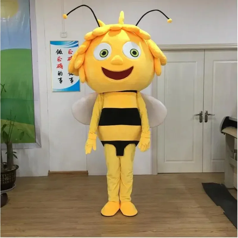 2024 Neues Maya-Bienen-Maskottchen-Kostüm für Erwachsene, Zeichentrickfigur, Outfit, Anzug, Weltverposition, Kaufhaus MN4