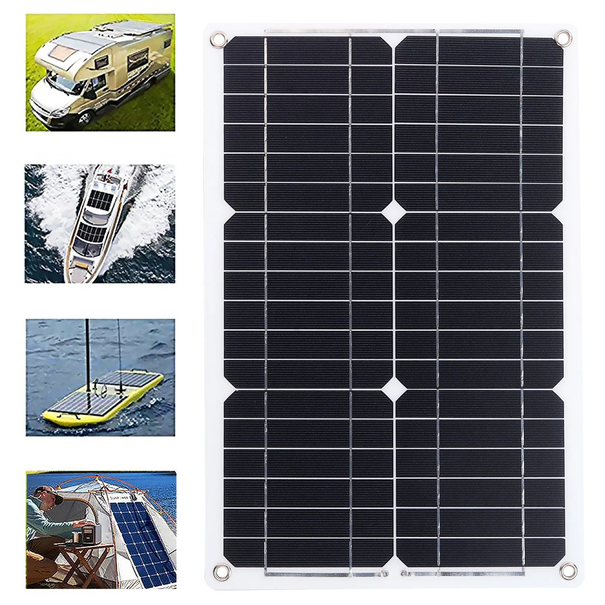 500W 12V Portable Solar Panel 18V Waterproof USB Port Solar Power Solar 5V Battery Charger Outdoor Camping Phone Power Bank