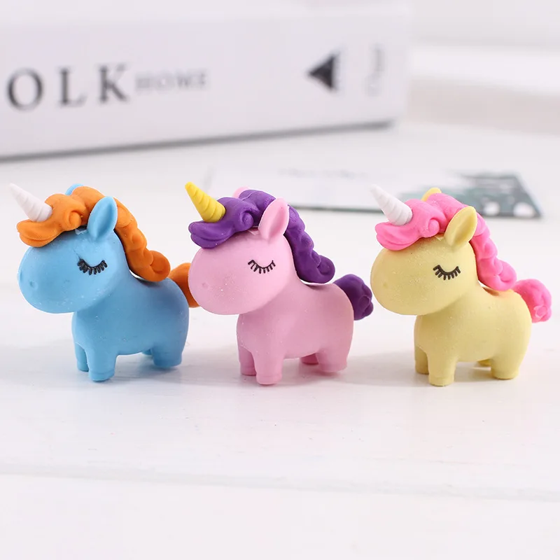 Wholesale Eraser Creative Cartoon Cute Student Modeling Pony Eraser Clean Pupils Prizes Wholesale