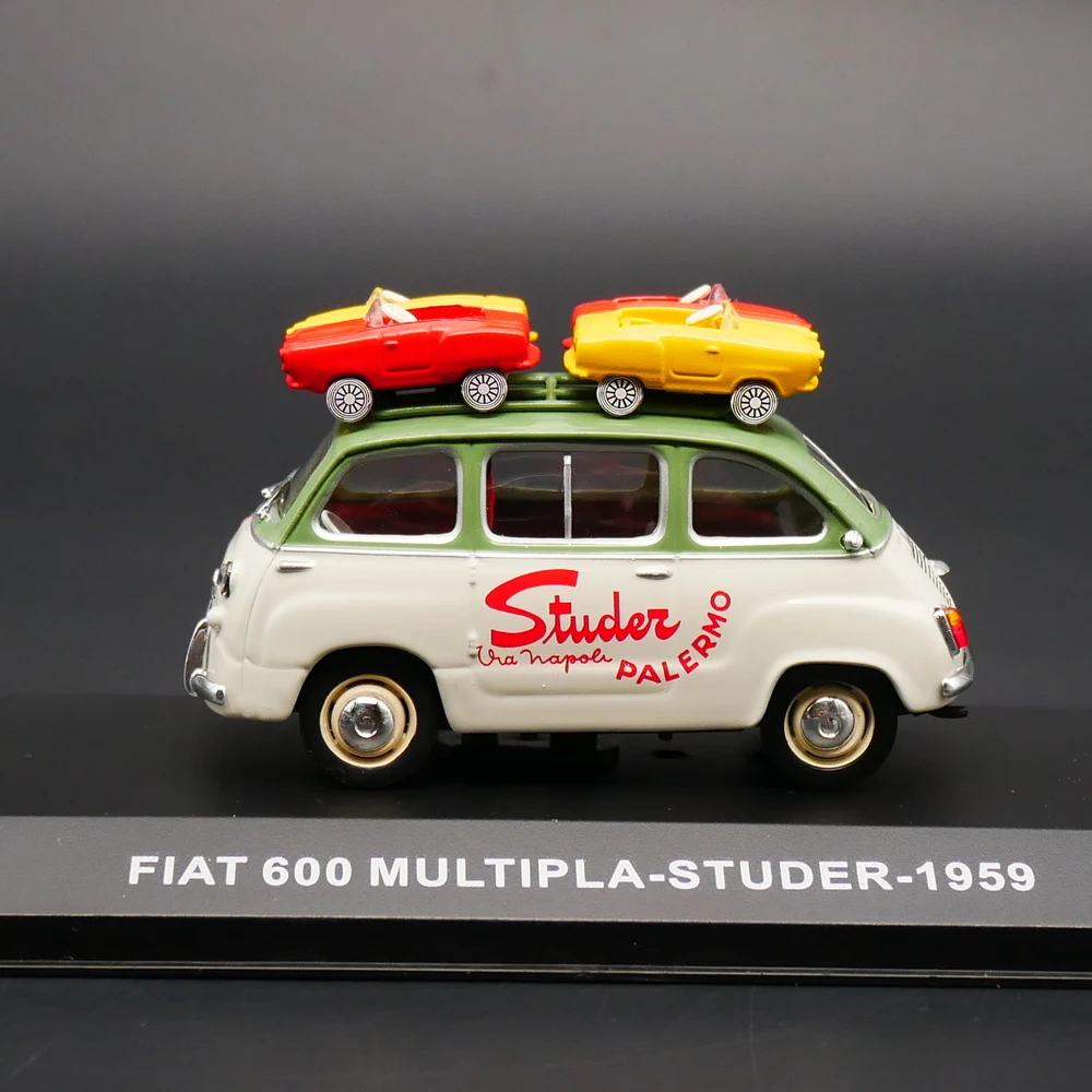 Ixo 1:43 Fiat 600 Multipla-Studer 1959 Diecast Car Metal Toy Model