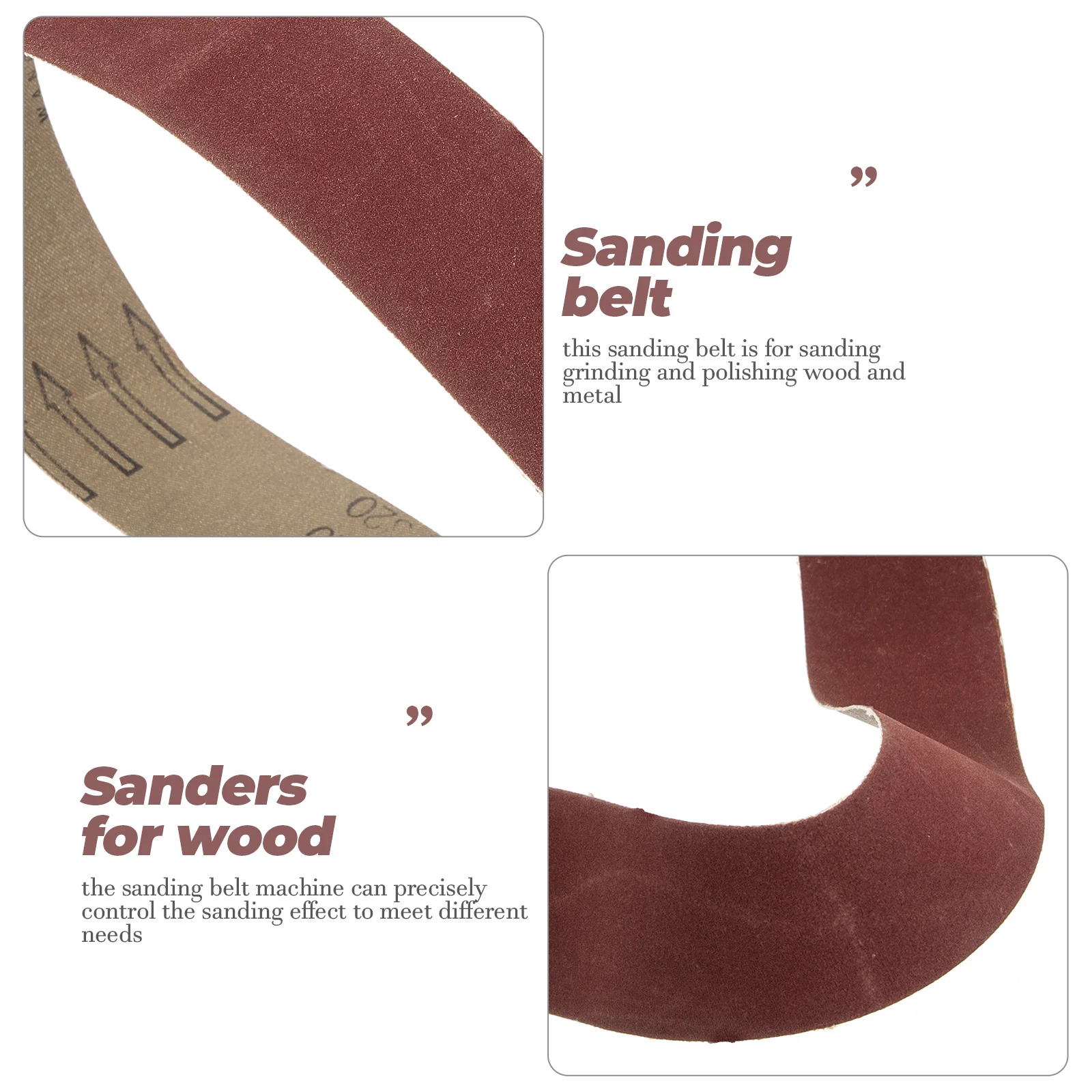 

320-Grit Sanding Belt Versatile Efficient Surface Defects Removal Wood Metal Sanding Belt Sander Paper Woodworking Tools