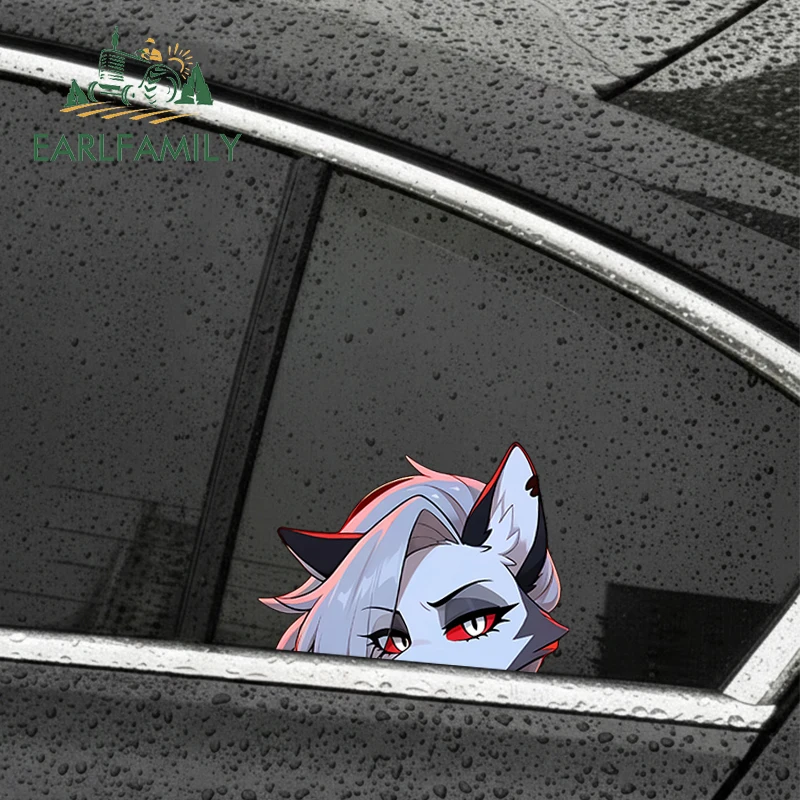 

EARLFAMILY Furry Loona Helluva Boss Наклейки для автомобиля, крутые наклейки-пикеры на зеркала заднего вида, практичные, устойчивые к царапинам аксессуары для тумблеров