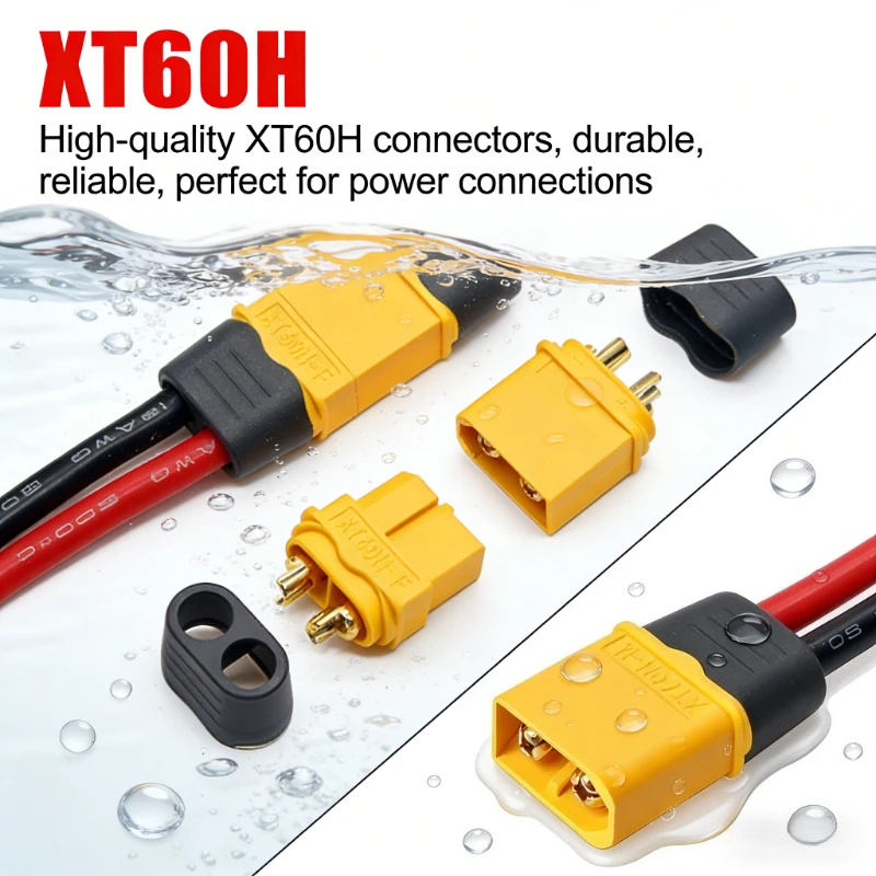 XT60H-F/M Male/Female Connector Supply with Solder Current 500V Power Wire Cable30A High Plug ESC Model Aircraft Connection