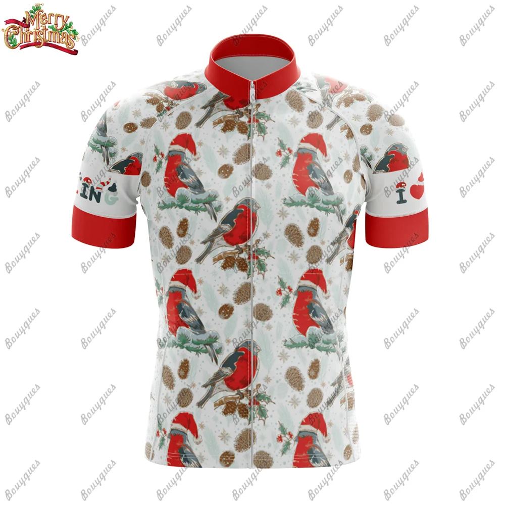 NEW Christmas Men Cycling Jersey MTB Maillot Bike Shirt Downhill Jersey High Quality Pro Team Tricota Mountain Bicycle Clothing