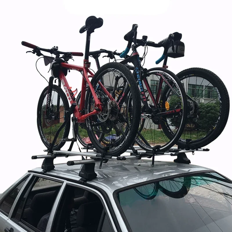 Universal car luggage rack, double arm bicycle top rack, can carry children's balance car. custom