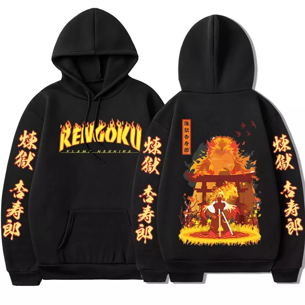 

Demon Slayer Rengoku Kyoujurou Hoodie Anime Men Women Sweatshirt Pullover Tops High quality cotton streetwear