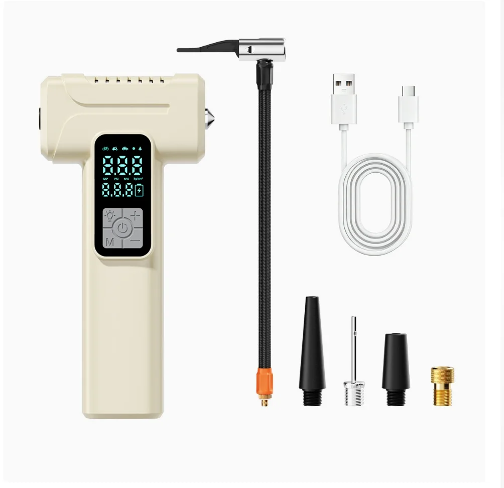 Electric Wireless Portable Air Pump for Car Off-road Bicycle Intelligent In-car Tire Inflator with LCD Display