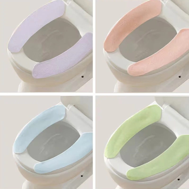 Toilet Seat Cushion Universal Adhesive Cushion For All Seasons, Waterproof Plush Cushion Ring,Bathroom Heater Toilet Seat Mat - Detail 1