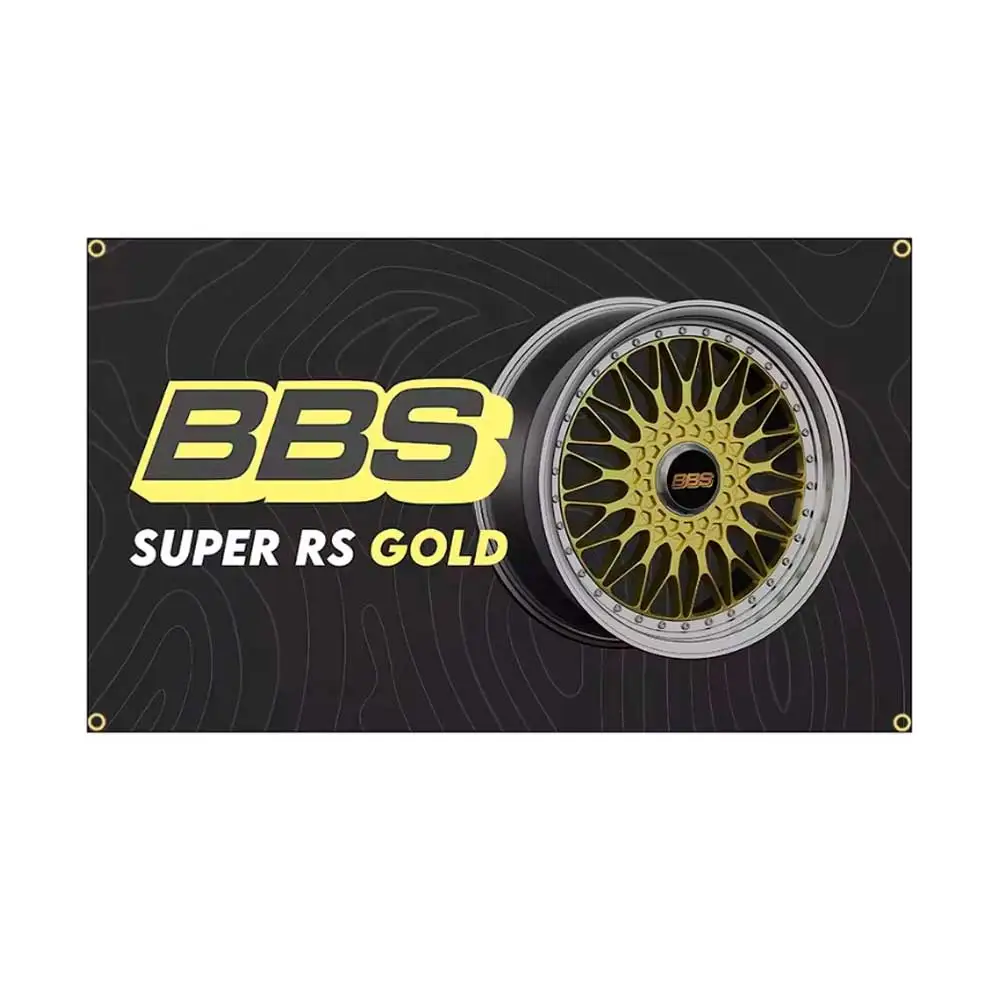 2x3fts 3x5fts Fashion B-BBS-S Racing Car Wheels Flag Tapestry Classic Car Tire B-BBS Banner For Home Or Outdoor Decorati