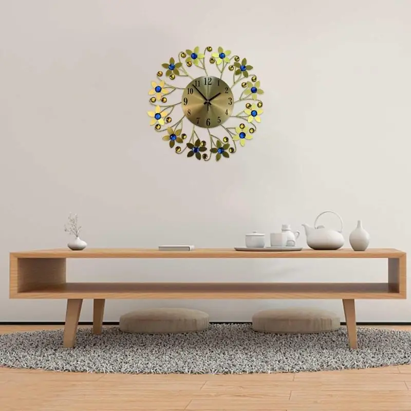 Simple Metal Quiet Wall Clock Suitable for Easy Installation With Large Number and Quiet Operations in Bedrooms B03E