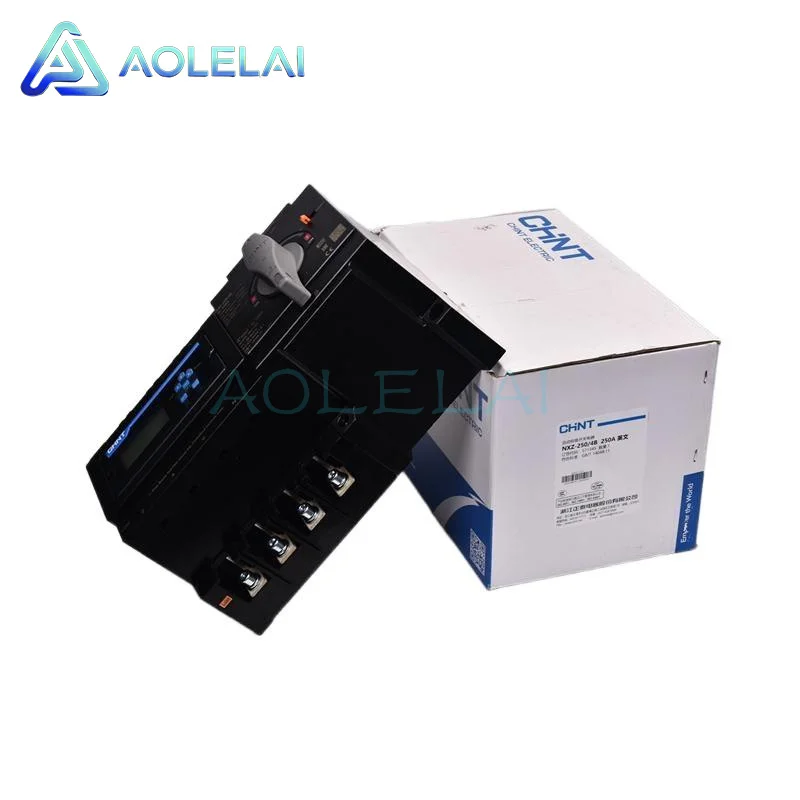 100% New CHNT ATS 100A 125A 250A  4P Dual Power Automatic Transfer Switch With Display Control Panel NXZ-250/4A NXZ-250/4B