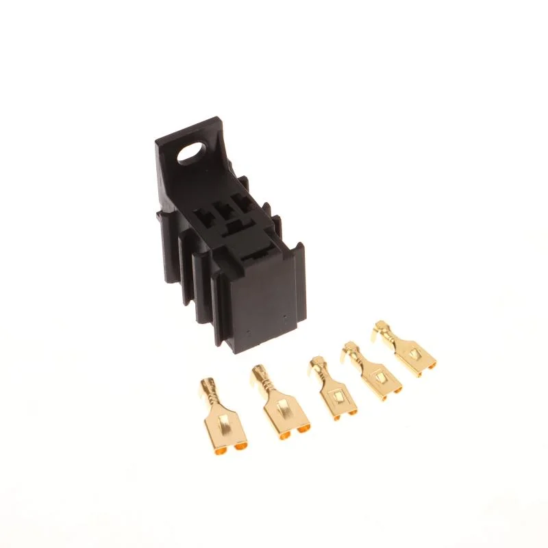 5 Sätze/los DIY Zubehör Auto Relais Stecker Buchse Ohne Draht Mit Terminal Geändert Nylon Flammschutzmittel