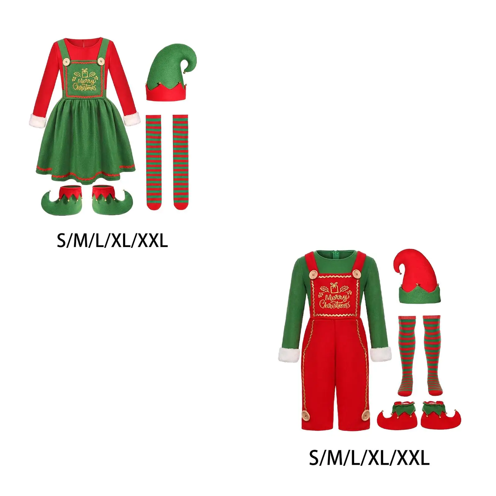 

Christmas Costume with Hat Kids Dress up Children Clothes for Birthday Stage