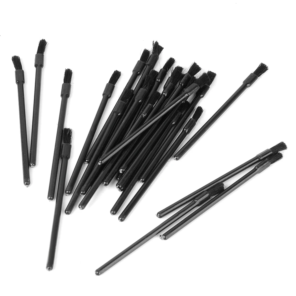 25 uds cepillos de labios desechables negros herramienta aplicadora de varitas de brillo