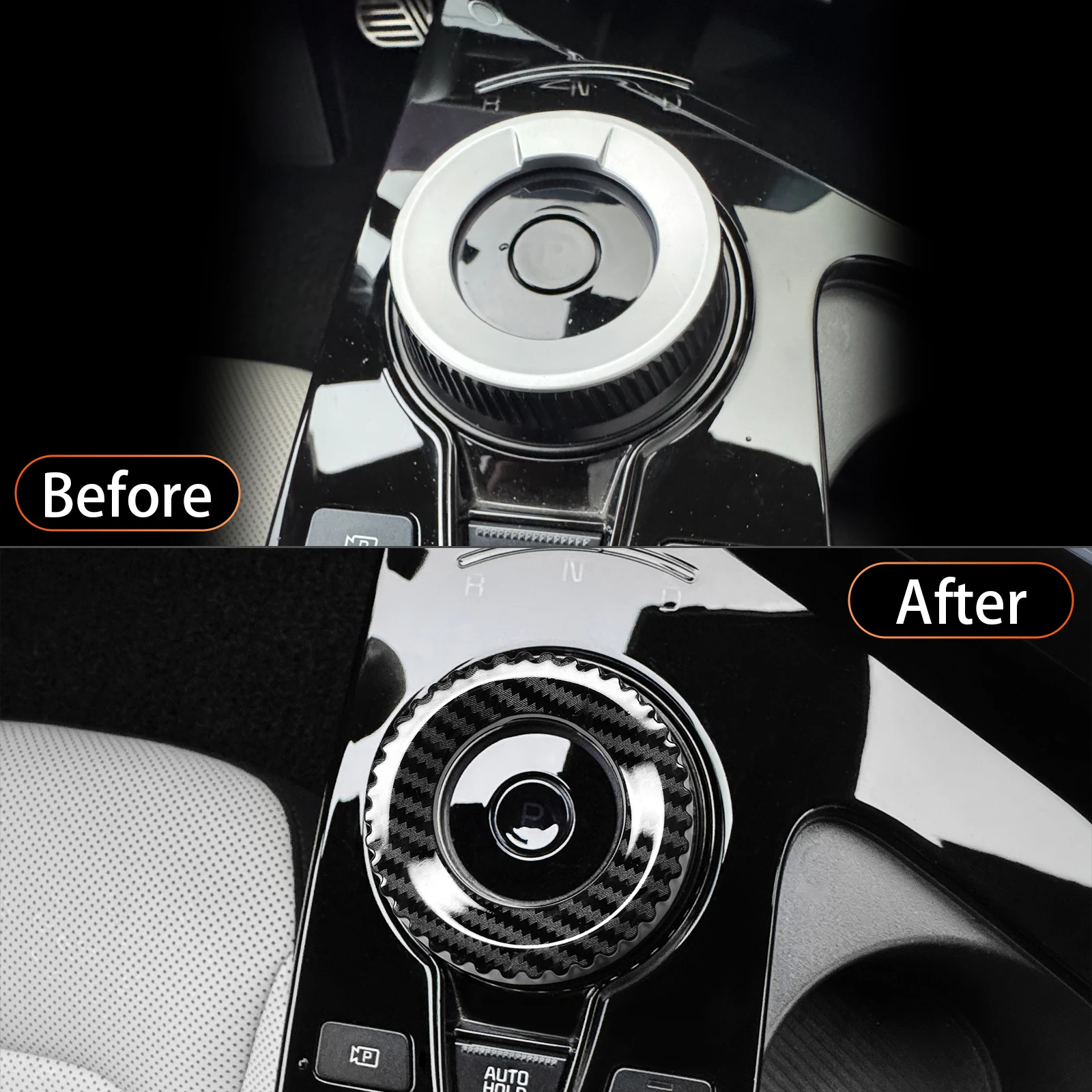 ABS Car Central Console Gear Shift Switch Adjustment Knob Trim Ring Parking GearShift Button Cover For Kia Sportage NQ5 EV6
