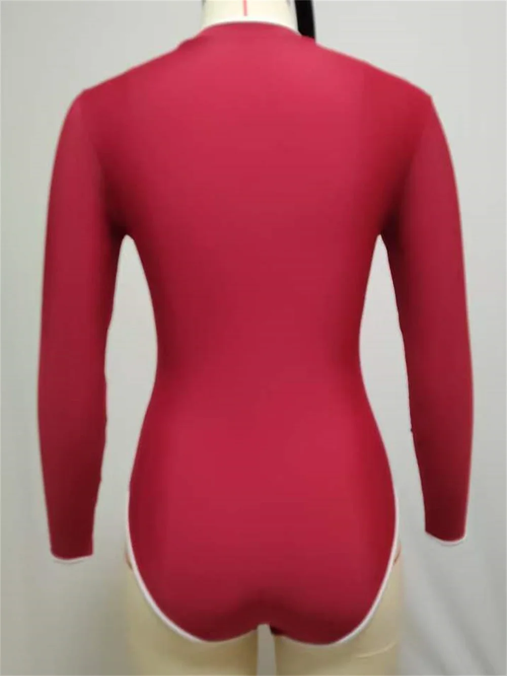 Long Sleeved Bikini Zipper Up Conservative Line Swimsuit Bikinis Swimwear Women 1 Piece Surfing Sporty Suit Beachwear Outfit Set