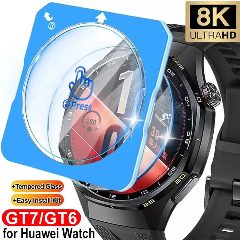 Screen Protector For Huawei Watch GT7/GT7Pro 46mm Tempered Glass Easy Install Protective Film For Huawei GT7 6 5 41mm/GT5 6Pro