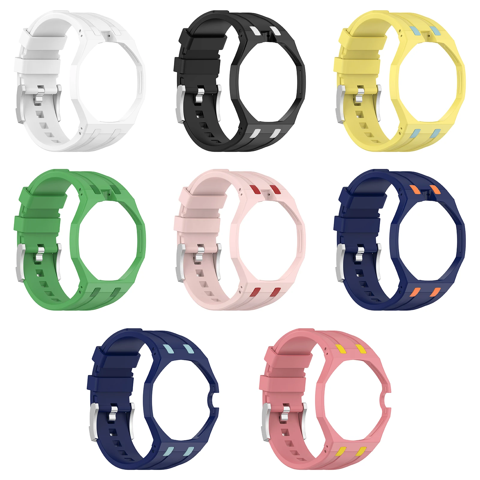 Für Swatch AP Royal Pop Rahmen-Bumper-Gehäuse mit integriertem PC-Gehäuse, Silikonbändern, Taschenuhr-Wechsler zum Armbanduhr-Umbau-Kit