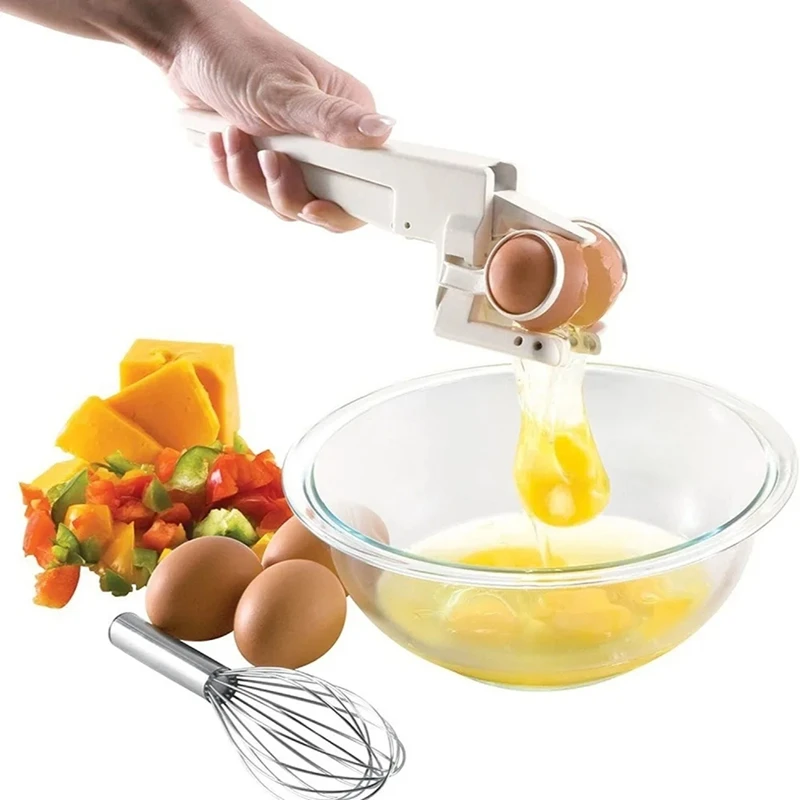 Egg Shell Pliers Hand-Held Plastic Eggbeater Egg Separator Kitchen Gadget Egg Opener