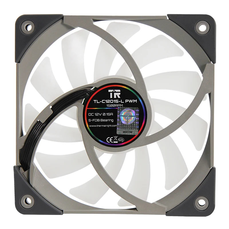 Thermalright TL-C12015L rgb pwm 12cm 4pin computador caso ventilador silencioso 24.1dba cpu ventilador de refrigeração 12v velocidade ajustar ventilador do radiador mais frio