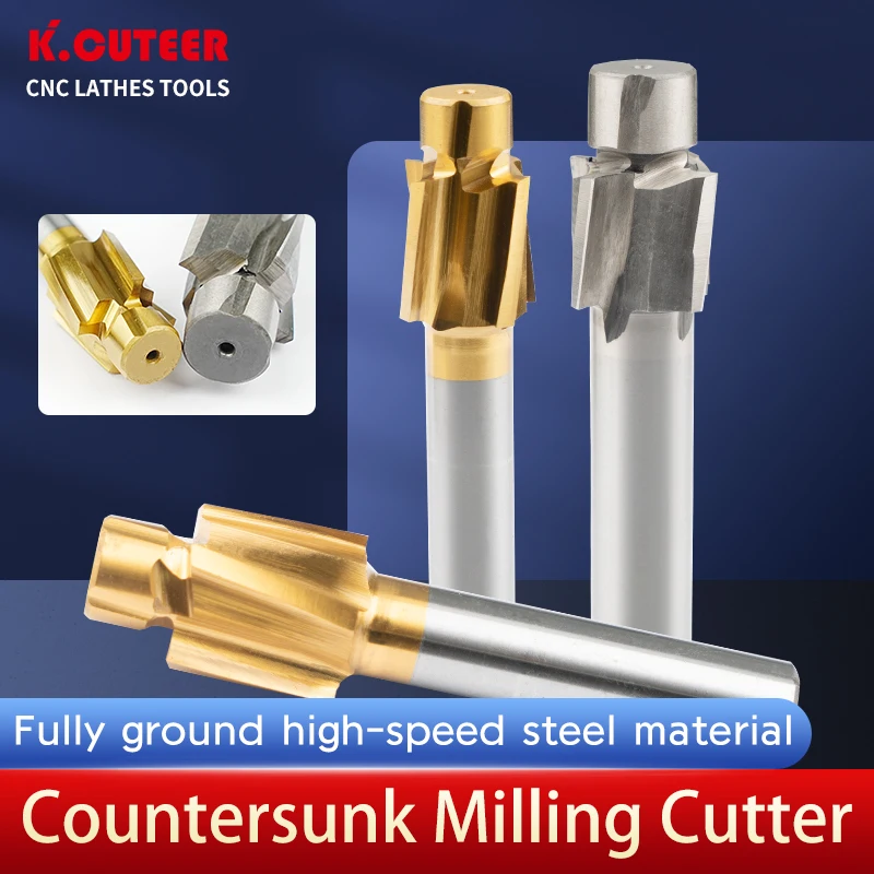 HSS Counterbore Milling Cutter M35/6542 With Cobalt Full Ground M3M4M5M6M8M10M12M14M16 Pilot Slotting Tool Countersink End Mills