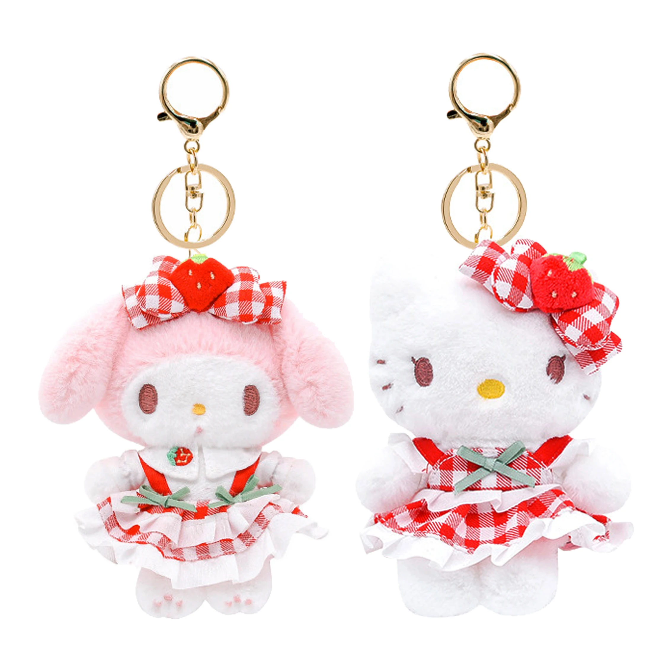 Echte Sanrio Hello Kitty Melody schattig meisje sleutelhanger schooltas hanger kinderen knuffels sleutelhanger plushier verjaardag kerstcadeau