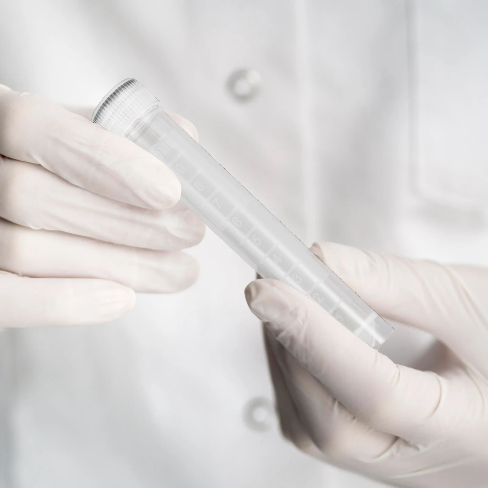 

10 Pcs Cryovial Tubes Freezing 10ml Plastic Test Flat Bottom Cold Storage Sample Vials Transparent Safe Sturdy Screw Cap