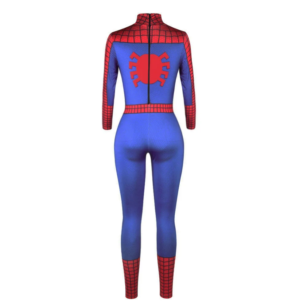 10 Style Sexy Spiderman Iron Man Bodysuit Cosplay Costume Women Girls Slim Print Jumpsuits Superhero Halloween Party Tights