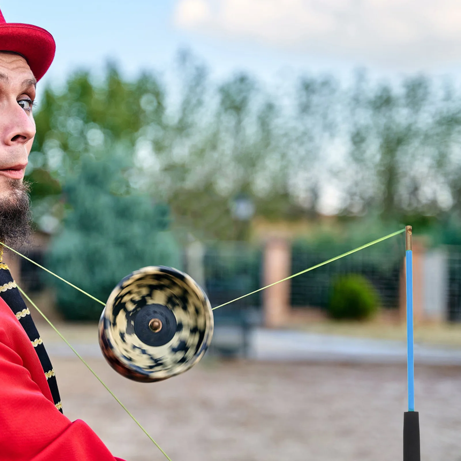 

2pcs Anti-Slip Diabolo Stick Lightweight Ergonomic Handle For Professional Juggling Outdoor Fitness Play Reusable Bearing