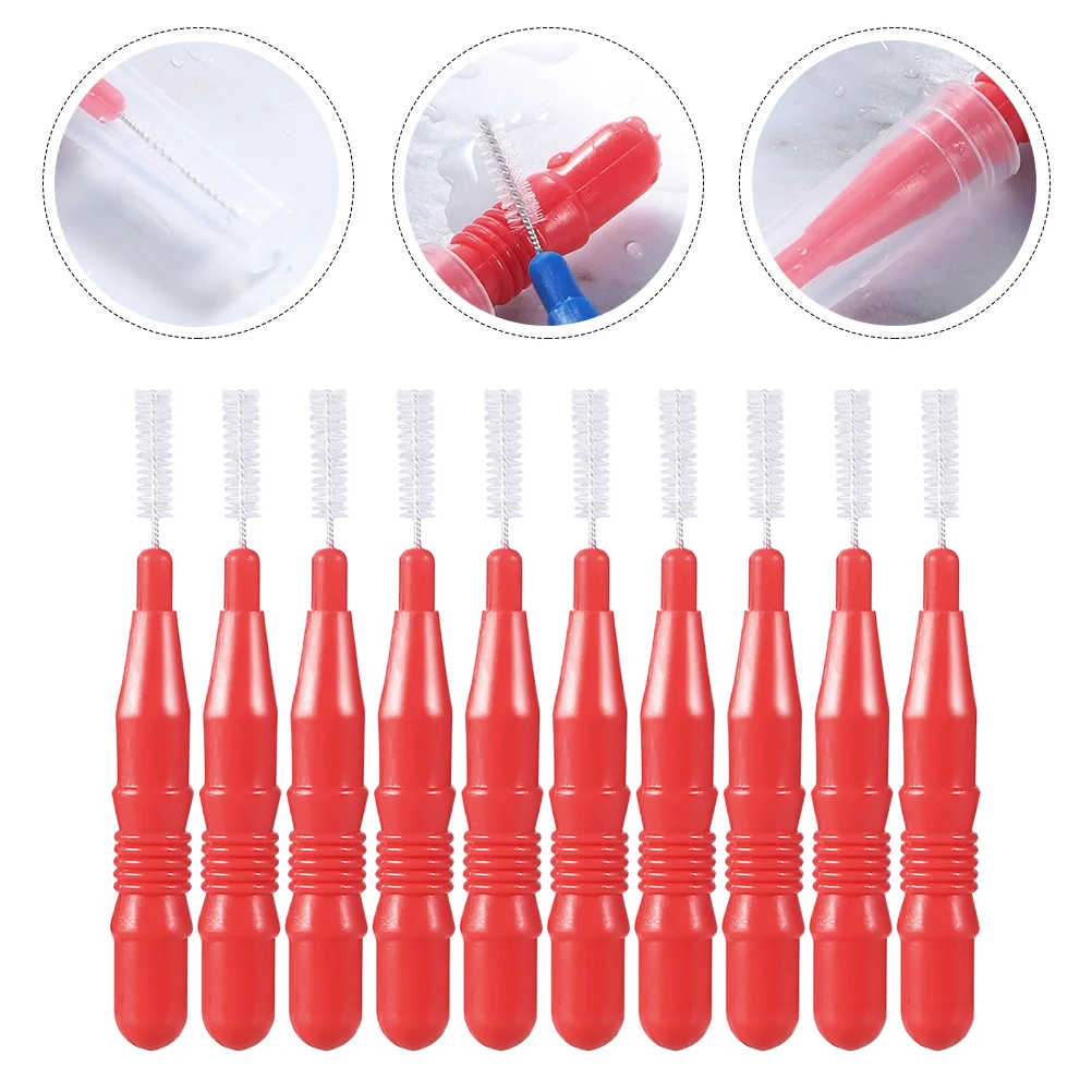 50 Pcs Interdental Brush Teeth Supplies High Quality Toothpicks Hygiene Plastic