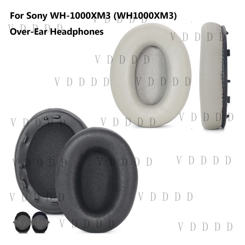 L... 2Pcs Sheepskin Ear Pads Cushion for Sony WH-1000XM3 Over-Ear Headset Replacement
