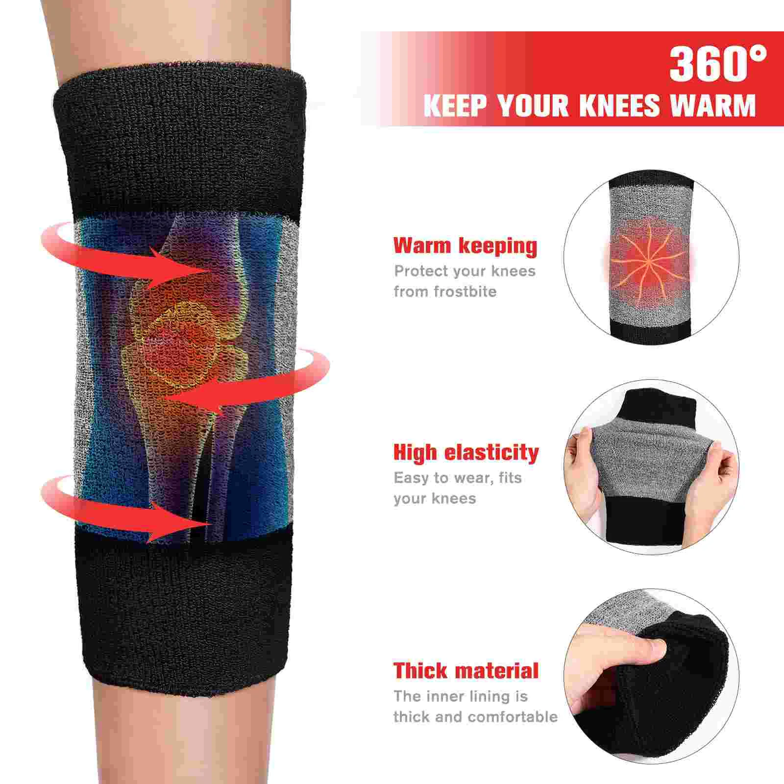 Football Accessories Knee Pads Warm Sleeve Breathable Sleeves Warmer Support Cold Protection