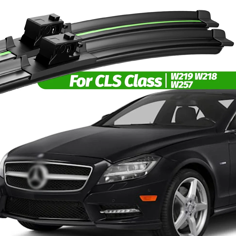 For Mercedes Benz CLS Class W219 W218 W257 2004-2023 2pcs Front Windshield Wiper Blades 2010 2014 Windscreen Window Accessories