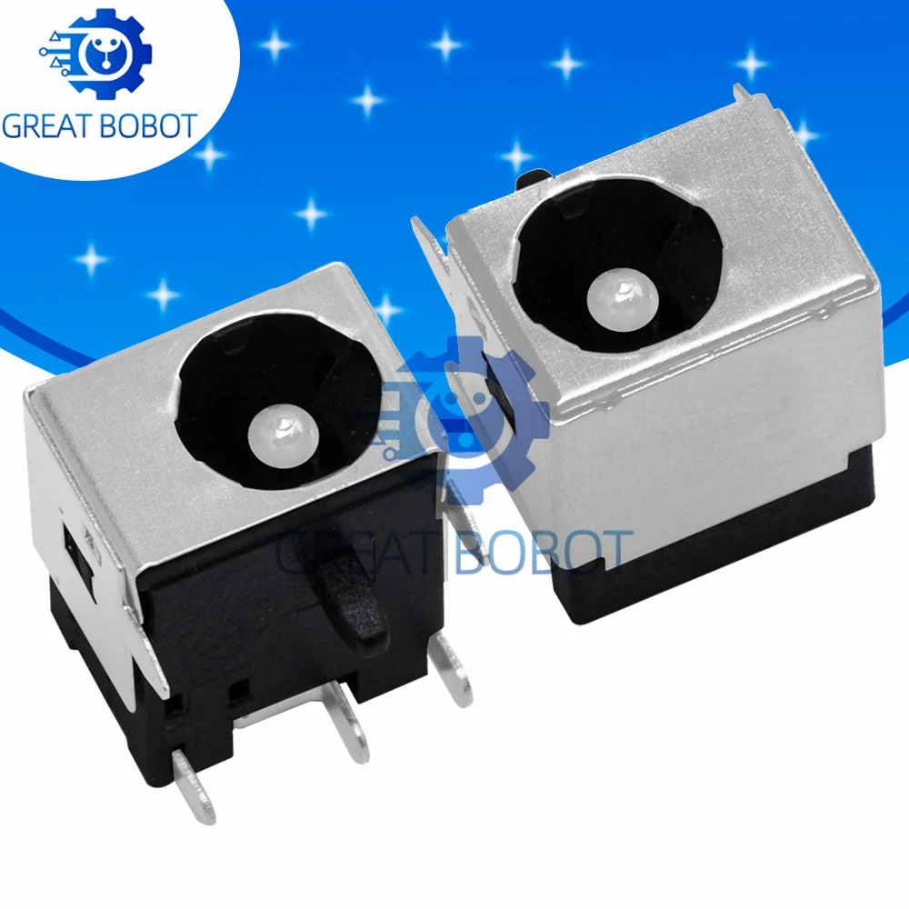 DC-044A 5.5×2.1mm 5-Pin DC Power Jack (1PC) - Female Socket for Electronic Assembly Projects