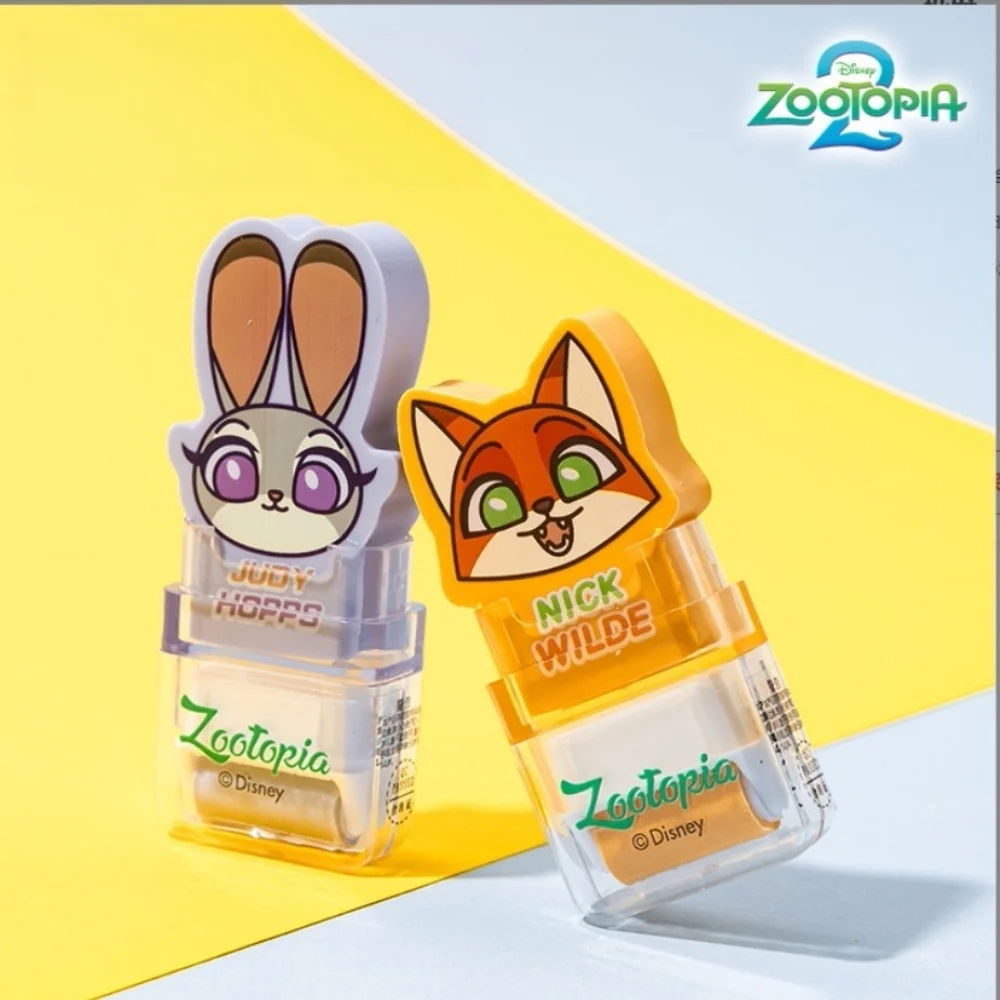 Genuine Disney Judy Hopps Nick Wilde Roller Eraser Zootopia Cartoon Rubber Stationery for Writing Drawing Journal Office